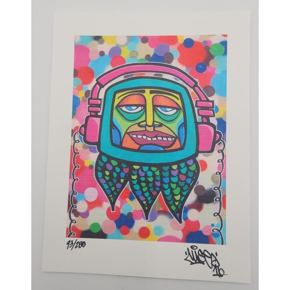 Dr Nuse 89 signed‎ Blotter Art print graffiti outsider psychedelic art  2016